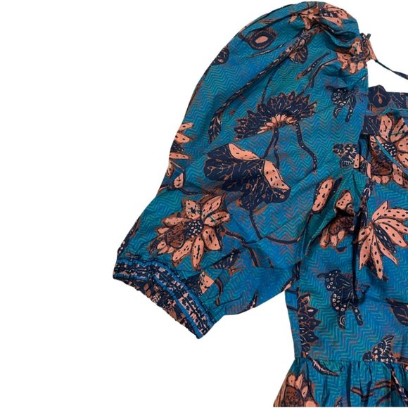 NWOT ULLA JOHNSON Carlotta Blouse in Lagoon U112 - Picture 9 of 12